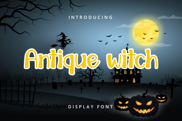 Antique Witch Display Font in Seasonal Branding Projects