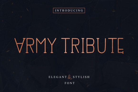 Army Tribute: A Versatile Display Font for Modern Designers