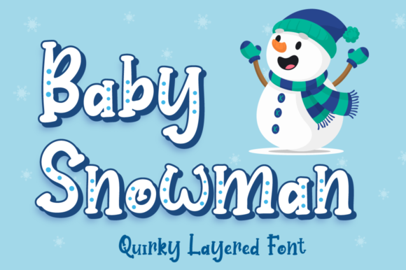 Baby Snowman Font for Joyful Winter Branding