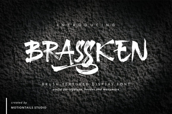 Brassken: A Dramatic Brushed Display Font for Halloween & Handmade Brands