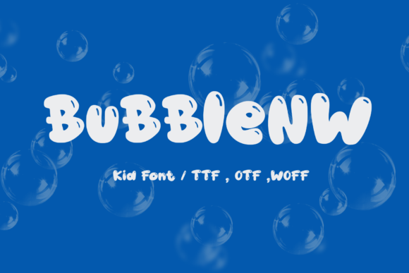 BubbleNW: A Cute and Childish Display Font for Editorial Charm