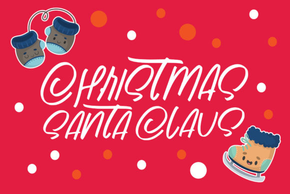 Christmas Santa Claus Font for Holiday Letters and Cards