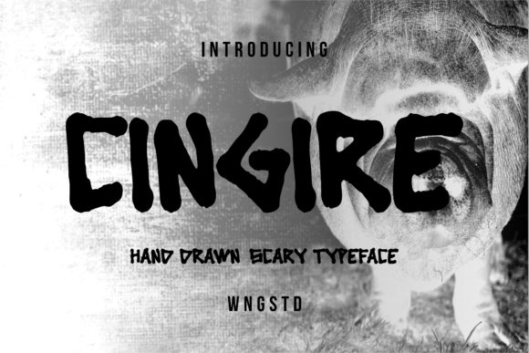 Cingire: A Bold and Scary Display Font for Halloween Editorial Design