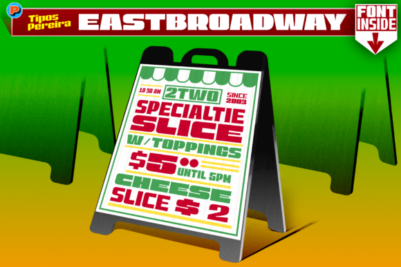 East Broadway Display Font for Bold Editorial Design