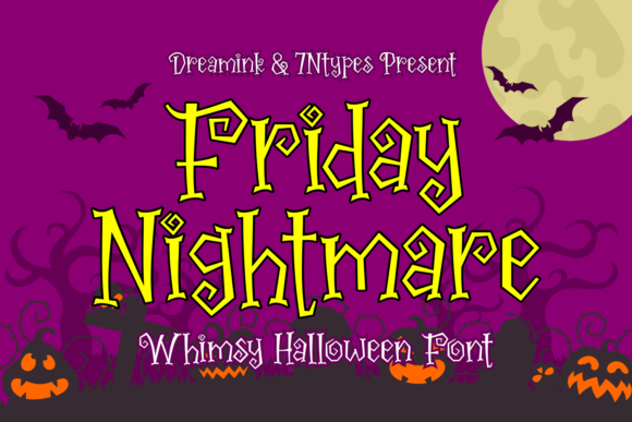 Friday Nightmare: A Spooky Display Font for Editorial Layouts
