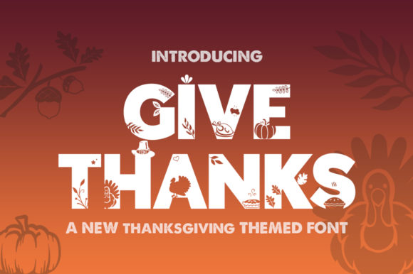 Give Thanks Silhouette Font for Cohesive Business Branding