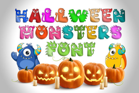 Halloween Monsters Font for Playful Handmade Designs
