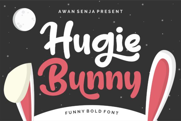 Hugie Bunny Font for Playful Display Design