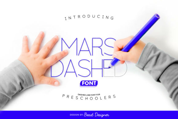 Mars Dashed Display Font for Handmade Creators