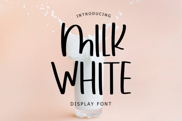 Milk White Display Font for Web Design Typography