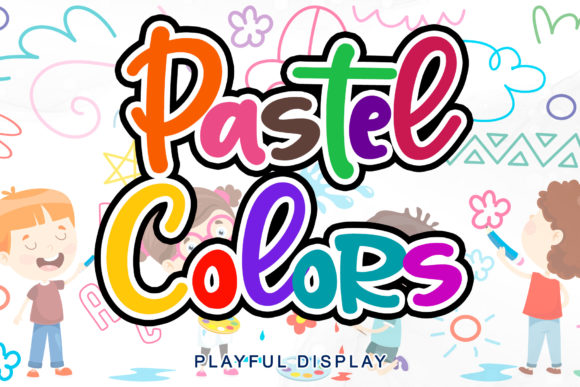 Pastel Colors: A Playful Display Font for Brand Design