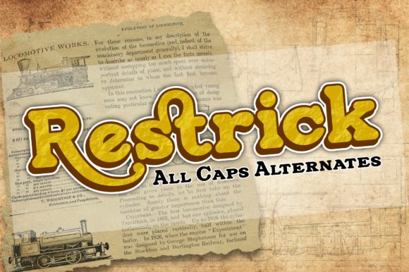 Restrick Display Font for Bold Headlines and Retro Branding