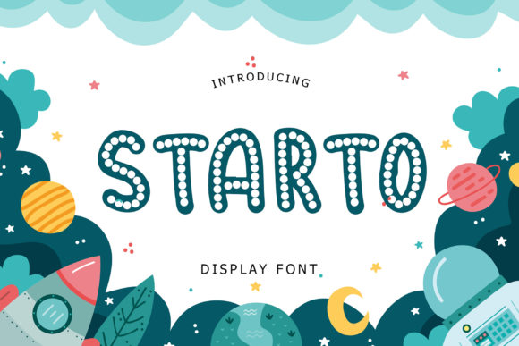 Starto Font: A Cute Thick-Lettered Display Font for Makers